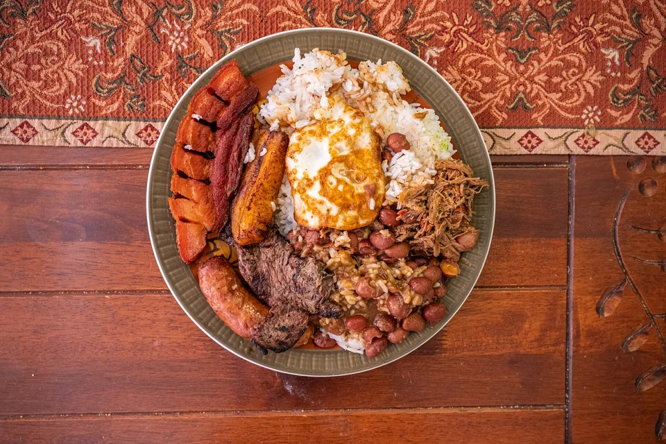 Bandeja paisa, a traditional Antioquian platter.