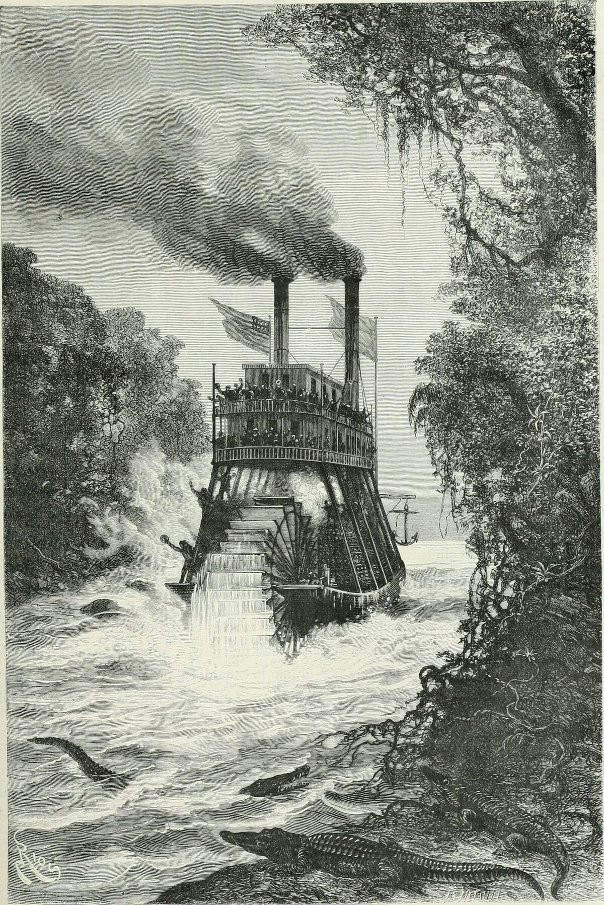 Magdalena River steamboat illustration, 1884